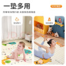 盟石（cute stone）加厚婴儿爬行垫折叠双面XPE宝宝爬爬垫儿童防滑围栏地垫游戏毯 鲸梦+学习150*180*1cm防尘袋 【折叠款】 实拍图