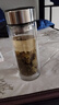 苏泊尔（SUPOR）玻璃杯茶水分离男士水杯双层高硼硅玻璃耐高温大容量泡茶杯子礼物 行砚黑500mL 实拍图