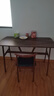 巨齐餐桌家用小户型轻奢简约现代桌子出租房用长方形饭桌餐饮商用桌椅 胡桃色(高性价比) 120cm 长 60cm宽 75cm高 1桌2椅 实拍图