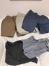 无印良品（MUJI）男式天竺编织圆领短袖T恤男士打底衫男款休闲上衣夏季男装 深灰色条纹 XL (180/104A) 实拍图