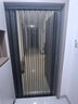 金刚网折叠纱门新款防盗带锁防猫狗老鼠铝合金纱窗隐形推拉式自装 黑色框 实拍图