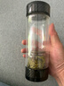 茶之恋茶水分离杯钛杯双层玻璃茶杯个人专用泡茶高端男女士办公室水杯子 碳纤维黑360ml 实拍图