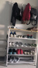 密林鞋架衣帽架一体门口简易带挂钩多层收纳鞋柜客厅收纳架子 80白色 实拍图
