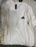 adidas情侣休闲纯棉上衣圆领短袖T恤男女夏季阿迪达斯官方轻运动 米白 3XL 实拍图