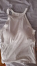 TINGE性感露肩挂脖外穿打底背心吊带女带胸垫罩杯一体上衣 白色 L 实拍图