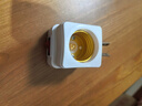 方形E27带开关螺口插座壁式灯头LED节能灯转换插头移动灯座多功能 【方型】螺口开关插座-1个 实拍图