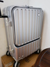 世界地理德国前开盖行李箱男拉杆箱密码箱女万向轮旅行箱包20英寸银灰色 实拍图