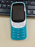 诺基亚（NOKIA）3210 4G 移动联通电信广电全网通 2.4英寸双卡双待 直板按键学生功能机备用手机 蓝色 实拍图