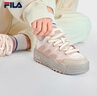 斐乐（FILA）斑斓鞋ROSETTA女鞋板鞋新款面包厚底鞋复古休闲鞋 奶白/浅粉-GP 37.5 实拍图