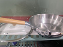 亚摩斯（Amos）钛炒锅 无涂层不粘家用内壁纯钛32cm燃气灶电磁炉通用平底炒菜锅 银色 30cm 实拍图