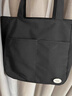 强霸帆布包女大容量布袋子女士包包女包手提包挎包单肩包通勤包手提袋 帆布手提托特包【黑色】 实拍图