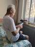 藤田制药护腰坐垫靠背办公室久坐神器舒适透气人体工学椅腰靠垫 北欧蓝 实拍图