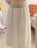 浪莎白色裙裤女2025新款高腰垂感阔腿裤宽松休闲薄款百褶a字半身长裙 实拍图