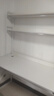 高梧桐 台式电脑桌家用书桌书架一体组合小户型卧室学生学习桌洞洞板桌 白架+条纹白 长120cm*宽60cm*高170cm 实拍图