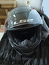LS2情侣摩托车头盔男女机车赛车全盔儿童防雾大尾翼四季通用FF802 亮黑 M(建议52-53头围) 实拍图
