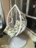 吊椅秋千吊篮藤椅家用休闲懒人室内阳台吊篮椅吊兰吊床摇篮椅摇椅 单人白色粗藤【脚踏款】 实拍图