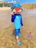 361°儿童游泳衣分体宝宝泳衣男童温泉游泳衣卡通可爱长袖潜水服 实拍图