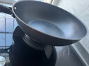 三禾无涂层不粘炒锅炒菜锅钛合金钛钛锅32cm天穹黑配钢铲LC32S1 实拍图