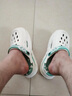 森馬洞洞鞋男士夏季外穿防滑防臭二合一包头拖鞋厚底增高运动沙滩凉鞋 白色 42-43 实拍图