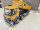 汇纳玩具大号遥控工程车合金自卸车挖掘机玩具模型大比例四驱男孩儿童礼物 升级款【全比例合金八轮自卸车】 实拍图