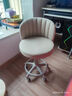 北风之恋吧台椅升降椅高脚凳酒吧椅前台收银台椅子美容旋转椅家用化妆凳子 米白色靠背【米白架-超静音轮】 实拍图