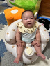 爱宝适口水巾婴儿童围嘴纯棉宝宝口水兜全棉纱布幼儿小毛巾3条装 S757 实拍图