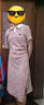 德玛纳【含云朵棉】夏季智感撞色Polo领抽褶收腰色纱针织女式连衣裙 实拍图