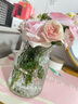 盛世泰堡 花瓶插花水养玻璃花瓶仿真花玫瑰鲜花插花水培容器客厅装饰摆件 实拍图