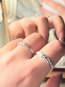 炙真银楼月光恋人银情侣戒指男女一对戒活口生日七夕情人节礼物送女友老婆 商家发货【可刻字/可分开发货】 实拍图