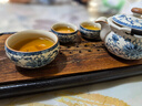 唐丰汝窑青花旅行茶具套装一壶三杯便携快客杯 米黄繁花荷韵旅行茶具 实拍图