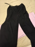 VEROMODA休闲裤秋季女装新款休闲松紧高腰直筒丝绒黑色长裤女 黑色 M 实拍图