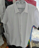 帕托瓦短袖衬衫男士夏季纯色白衬衫男韩版修身商务休闲衬衣白色5XL 实拍图