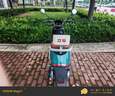 立马电动摩托车MINI 80公里长续航1200W电机60V20Ah铅酸电池外卖家用舒适出行电动车 品红绿 实拍图