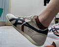 Onitsuka Tiger鬼塚虎男鞋 慢跑鞋透气轻便男女款运动休闲鞋RUNSPARK 白色/藏青色(1183B480-107) 44 实拍图