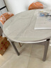 萱逸轩 岩板实木餐桌椅组合 现代简约轻奢可伸缩折叠家用小户型圆桌饭桌 雪山白亮光【皮椅】 1.2m 一桌4椅 实拍图