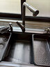 卡琥U8pro集渣304不锈钢水槽大单槽厨房家用左侧排水洗碗槽洗菜盆9050 85×48枪灰【左右下水可选】 实拍图