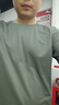 迪卡侬短袖速干衣男训练宽松半袖上衣运动t恤男RUNM4154188卡其绿L 实拍图