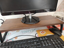 木双福台式电脑增高显示器增高架笔记本电脑支架电竞房桌面置物架 【胡桃色】单层 升级梯形加厚支架-50 实拍图