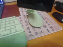 B.O.W人体工程学三模无线蓝牙键盘垂直鼠标套装软垫手托可充电笔记本电脑外设台式静音办公游戏打字键鼠 人体工学键盘充电鼠标套装丨抹茶绿 实拍图