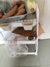 馨婺家零食小推车置物架客厅落地可移动多层带轮厨房浴室杂物收纳架碳钢 三层白【豪华碳钢款】送挂钩+挂盒 实拍图