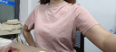 伊芙丽（eifini）【安心品质】伊芙丽索罗纳面料简约基础款圆领T恤女百搭多色短袖 珊瑚粉 M 105-115斤 实拍图