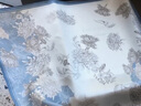 GIAVENTOLA真丝丝巾女春季百搭优雅繁花小方巾桑蚕丝装饰围巾小领巾送长辈 蓝色 实拍图