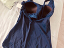 迪卡侬泳衣女连体三角抗氯游泳服显瘦大码泳装泡温泉深蓝4230021 实拍图