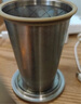 尚明（SAMADOYO）铝盖高硼硅玻璃泡茶杯过滤茶杯茶水分离办公家用大容量透明茶杯 枪黑色500ml 实拍图