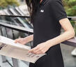 FILA 斐乐官方女子针织连衣裙时尚修身POLO领短袖裙子 正黑色-BK XL (175) 92A 实拍图