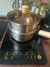 无涂层不锈钢奶锅宝宝专用辅食锅家用汤锅婴儿煎煮一体锅电磁炉 特厚无涂层20cm带盖+蒸格 实拍图
