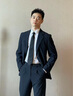 罗蒙高端免烫抗皱西服套装男士商务休闲婚礼正装西服外套上衣服男装 黑色(西服+西裤+衬衫+大礼包) XL 实拍图
