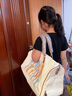 范爷家短途旅行包衣物收纳袋女大容量帆布轻便行李包手提外出出差旅游包 实拍图