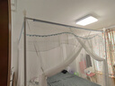 富安娜家用落地宫廷蚊帐 三开门 1.5x2米床 蓝色【加密蚊帐 易拆装】 实拍图