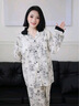 爱宝适月子服春夏款孕产妇睡衣家居服产后哺乳衣喂奶衣墨韵繁花XL码M439 实拍图